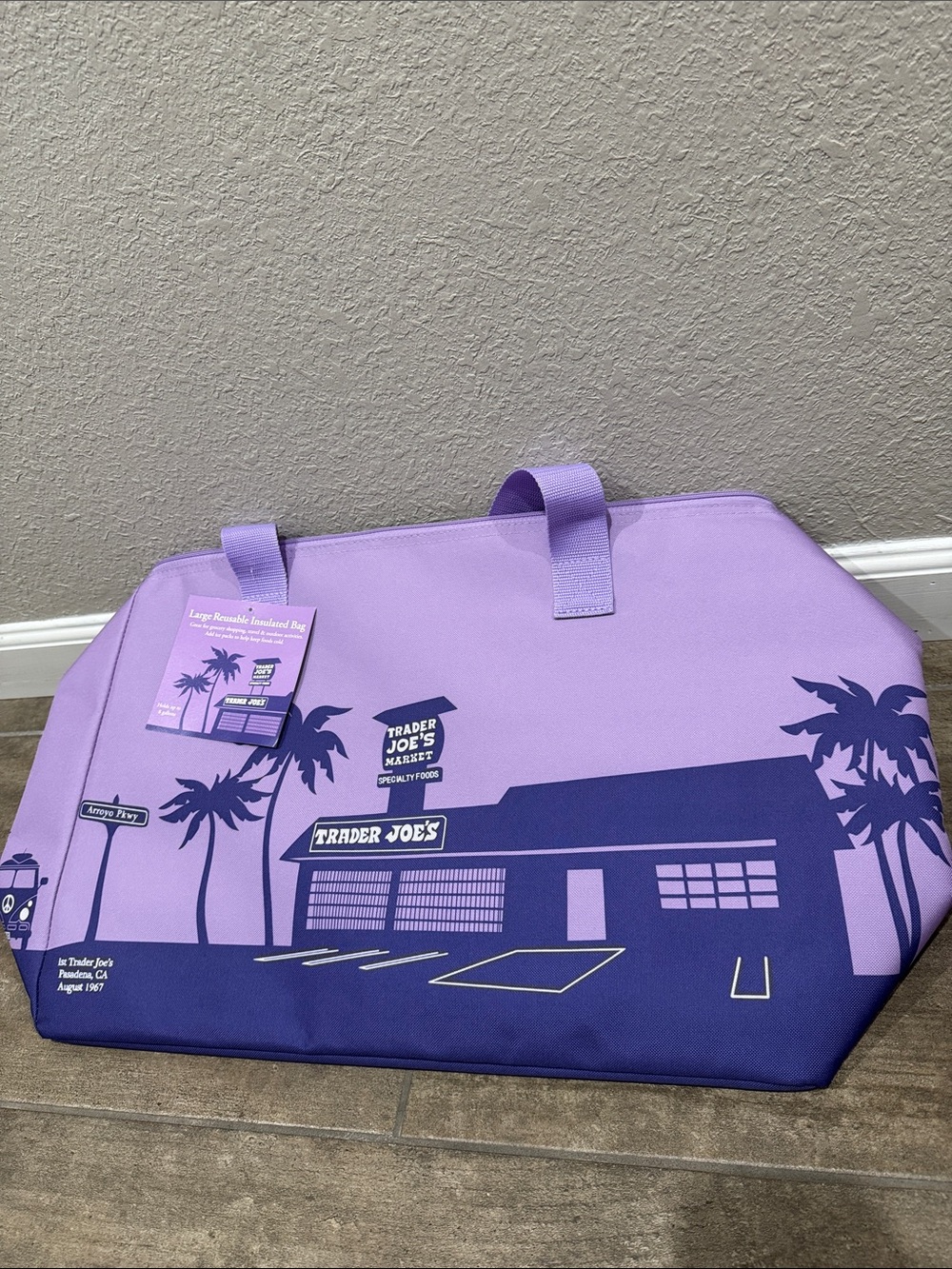 Trader Joe's Large Reusable Insulated Bag - Purple